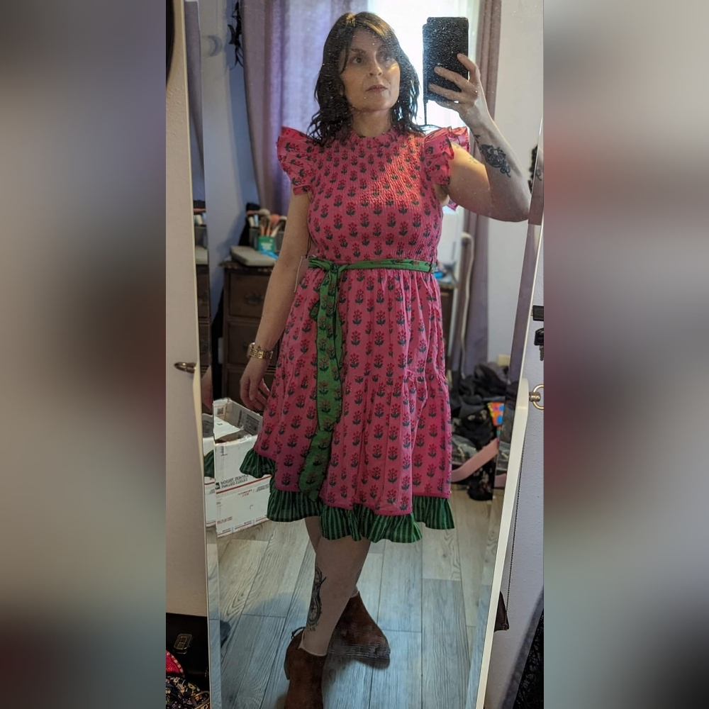 Printfresh Let's Ruffle Dress In Bloom XS